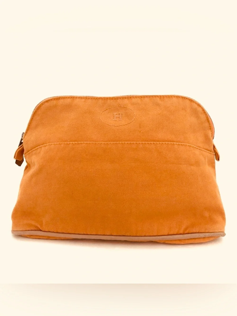 HERMÉS Bolide Canvas Pochette Cosmetics Pouch